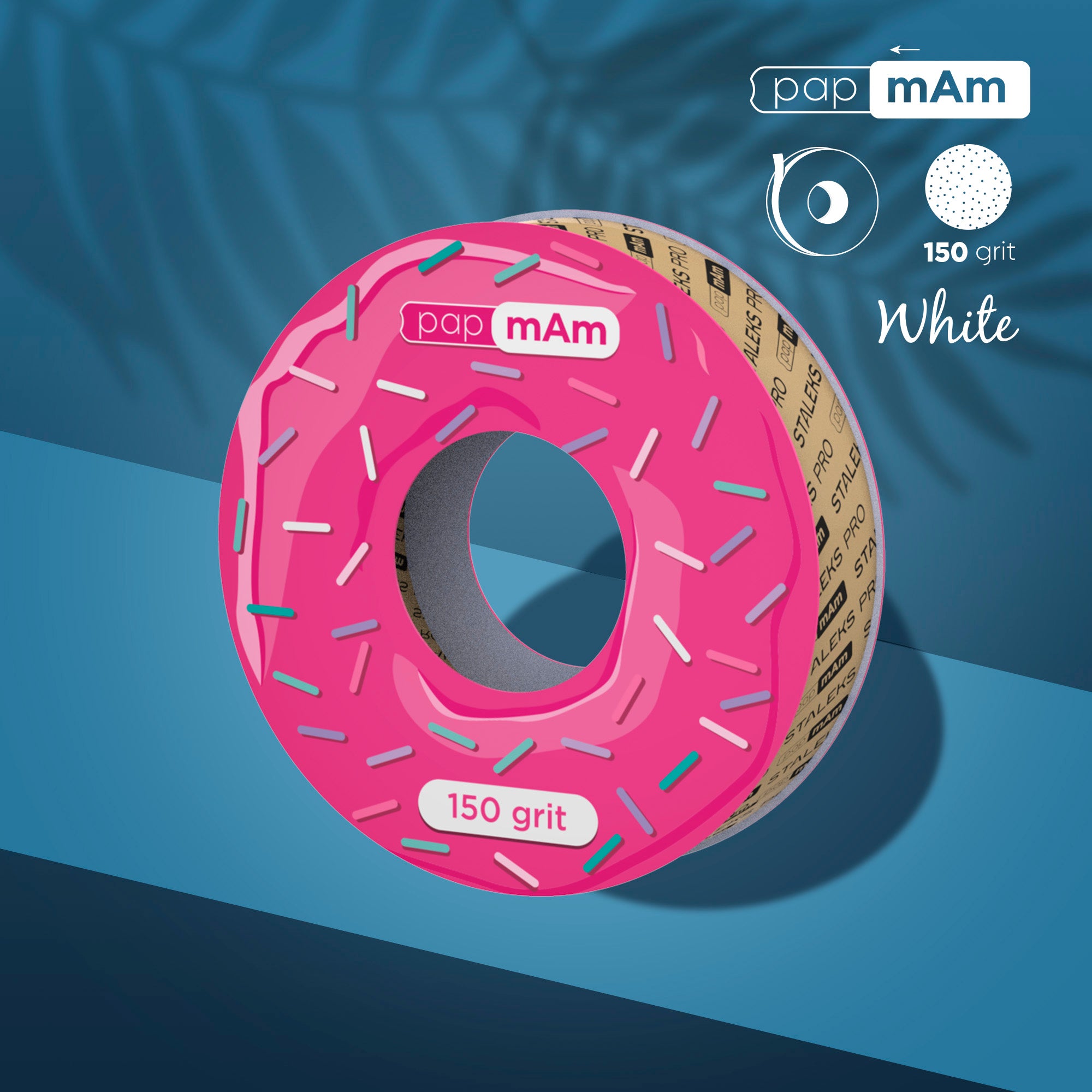 White disposable abrasive tape papmAm EXPERT (without plastic case) STALEKS PRO 150 grit image 0
